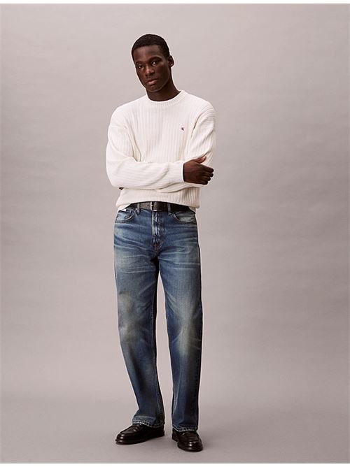 ls vertical texture cttn crewnk CALVIN KLEIN JEANS | LV04RD314YAS